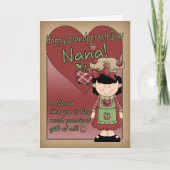 ナナの祖父母日カード- Appleの少し女性 カード (正面)