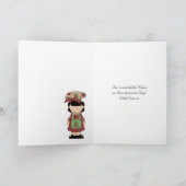 ナナの祖父母日カード- Appleの少し女性 カード (内部)