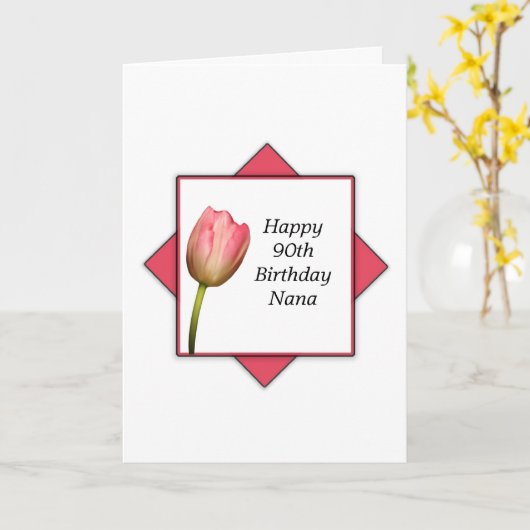 ナナの第90誕生日 カード (黄色い花)