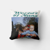 ナナの緑のテキスト写真 クッション (正面)