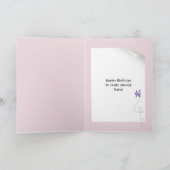 ナナの誕生日とグリッター花カード カード (内部)