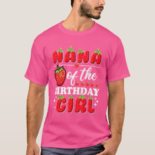 ナナの誕生日ガールかわいいイチゴ誕生日 Tシャツ