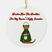 ナナの醜いセーターの中のオッターを言葉でオリバー セラミックオーナメント (正面)