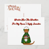 ナナの醜いセーターの中のオッターを言葉でオリバー ポストカード (正面/裏面)