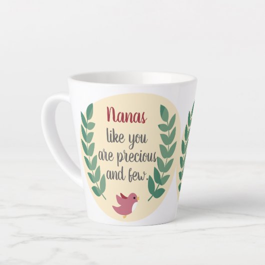 ナナはお前のよう大切で、おばあちゃんの鳥も少ない カフェラテマグ (左アングル)