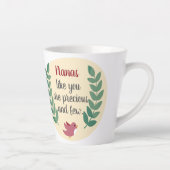 ナナはお前のよう大切で、おばあちゃんの鳥も少ない カフェラテマグ (右)