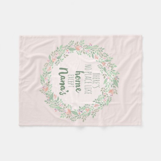 ナナを除く家のような場所がありません フリースブランケット (正面(横))