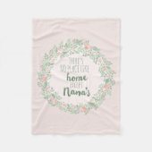 ナナを除く家のような場所がありません フリースブランケット (正面)