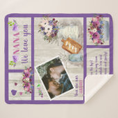 ナナウィラブユーの写真フローラ |木目スクリプト文字  シェルパブランケット (正面(横))