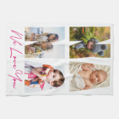 ナナウエブラブユーフォトコラージュ記念物 キッチンタオル (横)