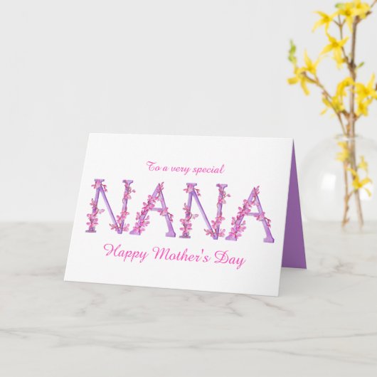 ナナウォーターカラーオーキッドカスタムマザーズデー カード (黄色い花)