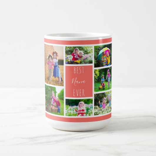 ナナエバ最高のーサンゴ写真コラージュ コーヒーマグカップ (中央)