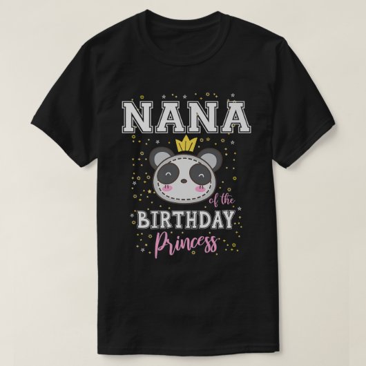 ナナオブザ誕生日プリンセスキュートパンダベアB-Da Tシャツ (デザイン正面)