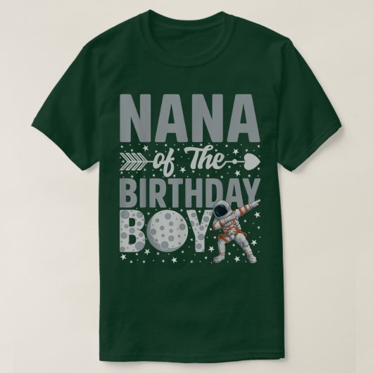 ナナオブザ誕生日宇宙飛行士ボーイ宇宙テーマBda Tシャツ (デザイン正面)