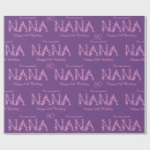 ナナオーキッド水彩画80歳誕生日 ラッピングペーパー (フラット)