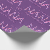 ナナオーキッド水彩画80歳誕生日 ラッピングペーパー (角)