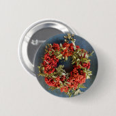 ナナカマド果実ボタン 缶バッジ (正面&裏面)