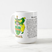 ナナカマド、起源、意味および頂上 コーヒーマグカップ (正面左)