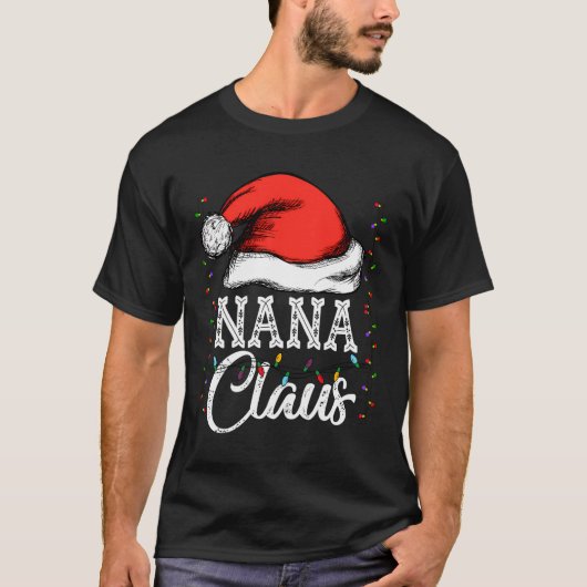 ナナクロースおもしろいサンタGrandmasへのクリスマスプレゼント Tシャツ (正面)