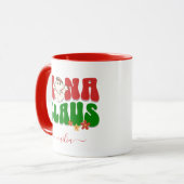 ナナクロースカスタムクリスマスおばあちゃんネームレトロかわいい マグカップ (正面左)