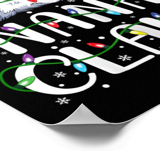 ナナクロースクリスマスサンタハットマッチングファミリーXma ポスター (角)