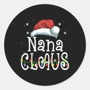 ナナクロースクリスマスパジャマファミリーマッチングクリスマス ラウンドシール