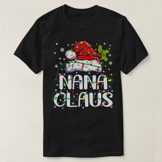 ナナクロースクリスマスライトパジャマファミリーマッチン Tシャツ (デザイン正面)