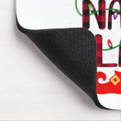 ナナクロースメリークリスマス水牛プレイドサンタハット マウスパッド (コーナー)