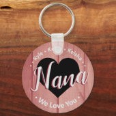 ナナグランドキッパーソナライズされたズ名We Love You Keyc キーホルダー (正面)