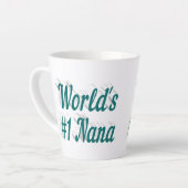ナナグリーン文字マザーズの日 カフェラテマグ (左アングル)