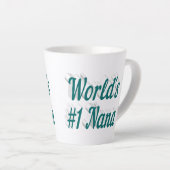 ナナグリーン文字マザーズの日 カフェラテマグ (右アングル)