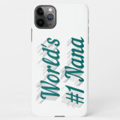 ナナグリーン文字マザーズの日 iPhoneケース (裏面)