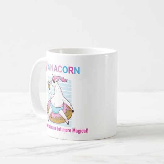 ナナコーンは普通のナナのようだが、もっと魔法の！おもしろい コーヒーマグカップ (正面左)