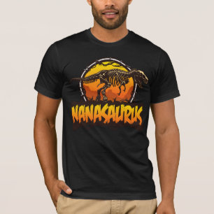 ナナサウルスおもしろいTレックス恐竜ナナサウルスファミリー Tシャツ