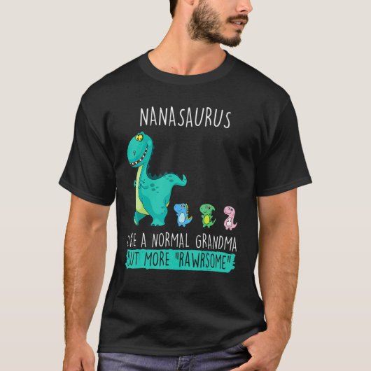 ナナサウルスレックス恐竜ナナナグランマモス Tシャツ (正面)