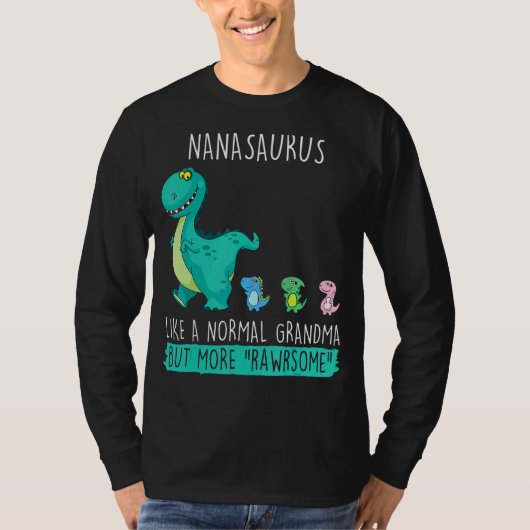 ナナサウルスレックス恐竜ナナナグランマモス Tシャツ (正面)