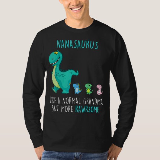 ナナサウルスレックス恐竜ナナナグランマモス Tシャツ (正面)