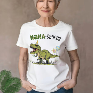 ナナサウルス恐竜テーマおもしろい子供の誕生日パーティー Tシャツ