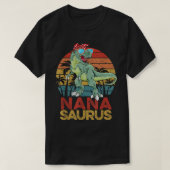 ナナサウルスTレックス恐竜おもしろいヴィンテージナナサウル Tシャツ (デザイン正面)