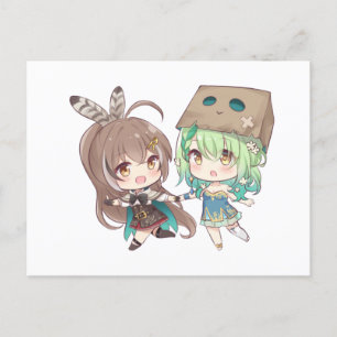 ナナシ無明(七詩ムメイ)とセレス動物相(セレス・ファウナ) 案内ポストカード