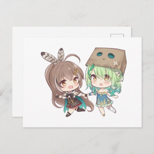 ナナシ無明(七詩ムメイ)とセレス動物相(セレス・ファウナ) 案内ポストカード (正面/裏面)