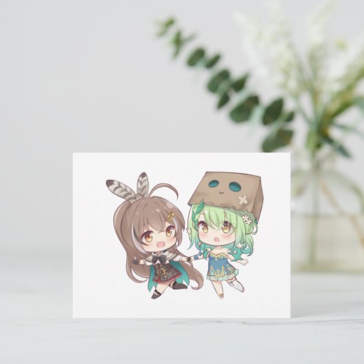 ナナシ無明(七詩ムメイ)とセレス動物相(セレス・ファウナ) 案内ポストカード (スタンド正面)