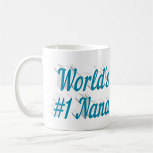 ナナスカイブルーハーフ文字マグカップ コーヒーマグカップ