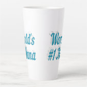 ナナスカイブルー文字 カフェラテマグ (正面)