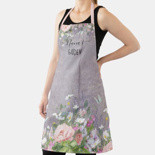 ナナスガーデンコテージフローララベンダーバタフライ エプロン (インサイチュ)