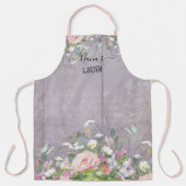 ナナスガーデンコテージフローララベンダーバタフライ エプロン (正面)