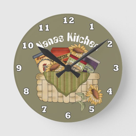 ナナズキッチンおもしろい食品壁時計 ラウンド壁時計 (正面)