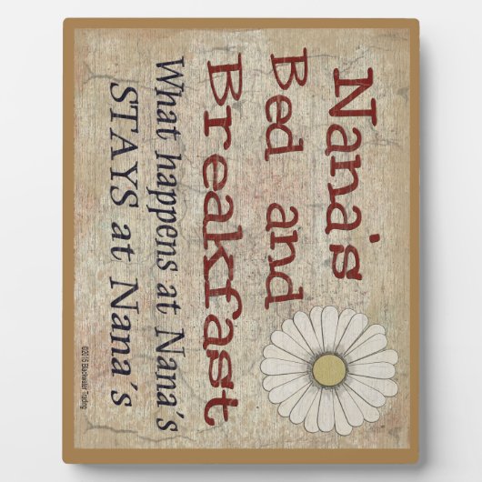 ナナズベッド&ブレックファーストプラークで起こる事 フォトプラーク (正面)