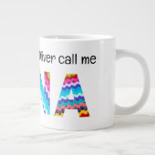 ナナナナカチェットの手紙の子供の名前を呼ぶ ジャンボコーヒーマグカップ (右)