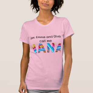 ナナナナカチェットの手紙の子供の名前を呼ぶ Tシャツ